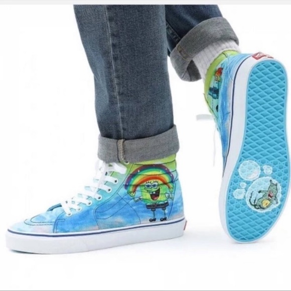 New Sk8 Hi Spongebob SquarePants Imaginaaation Shoes New Mens - Picture 2 of 6